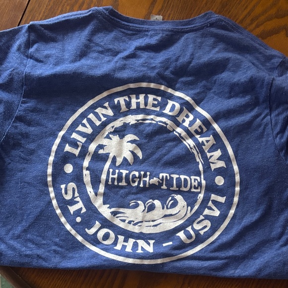 Blue Graphic T-Shirt, High Tide “Livin The Dream” St John, USVI - Picture 2 of 3